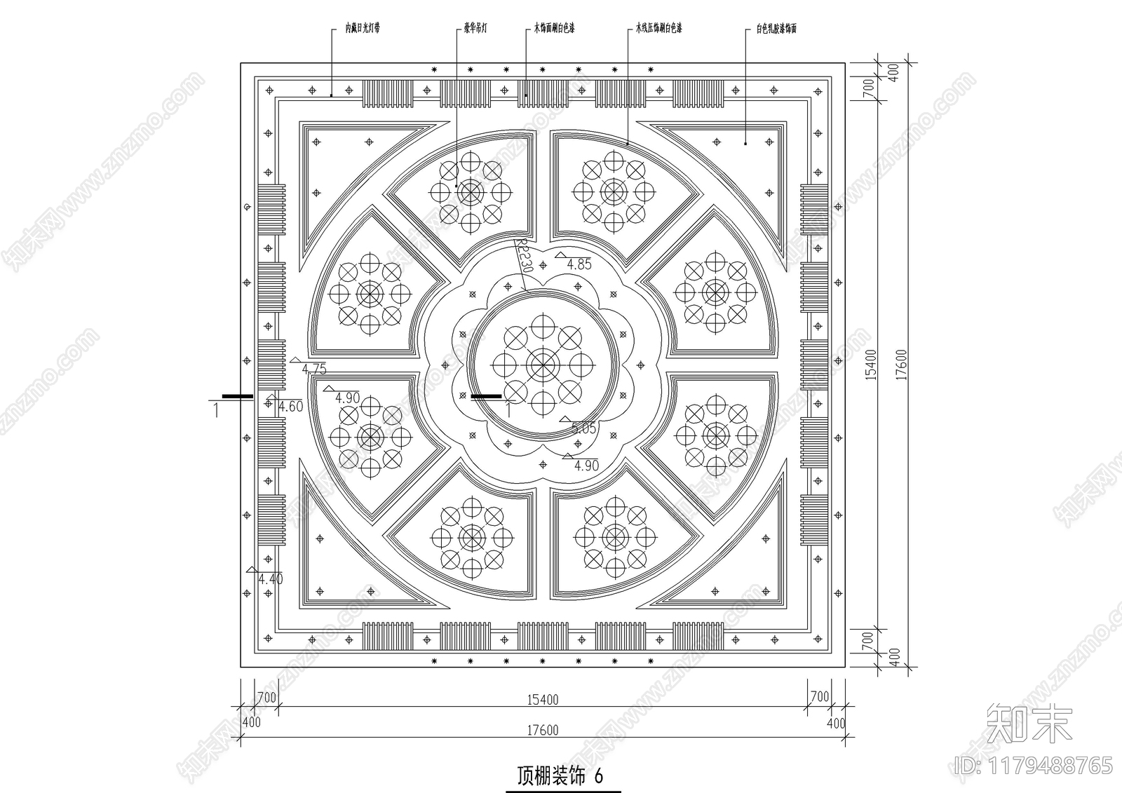 现代吊顶节点cad施工图下载【ID:1179488765】