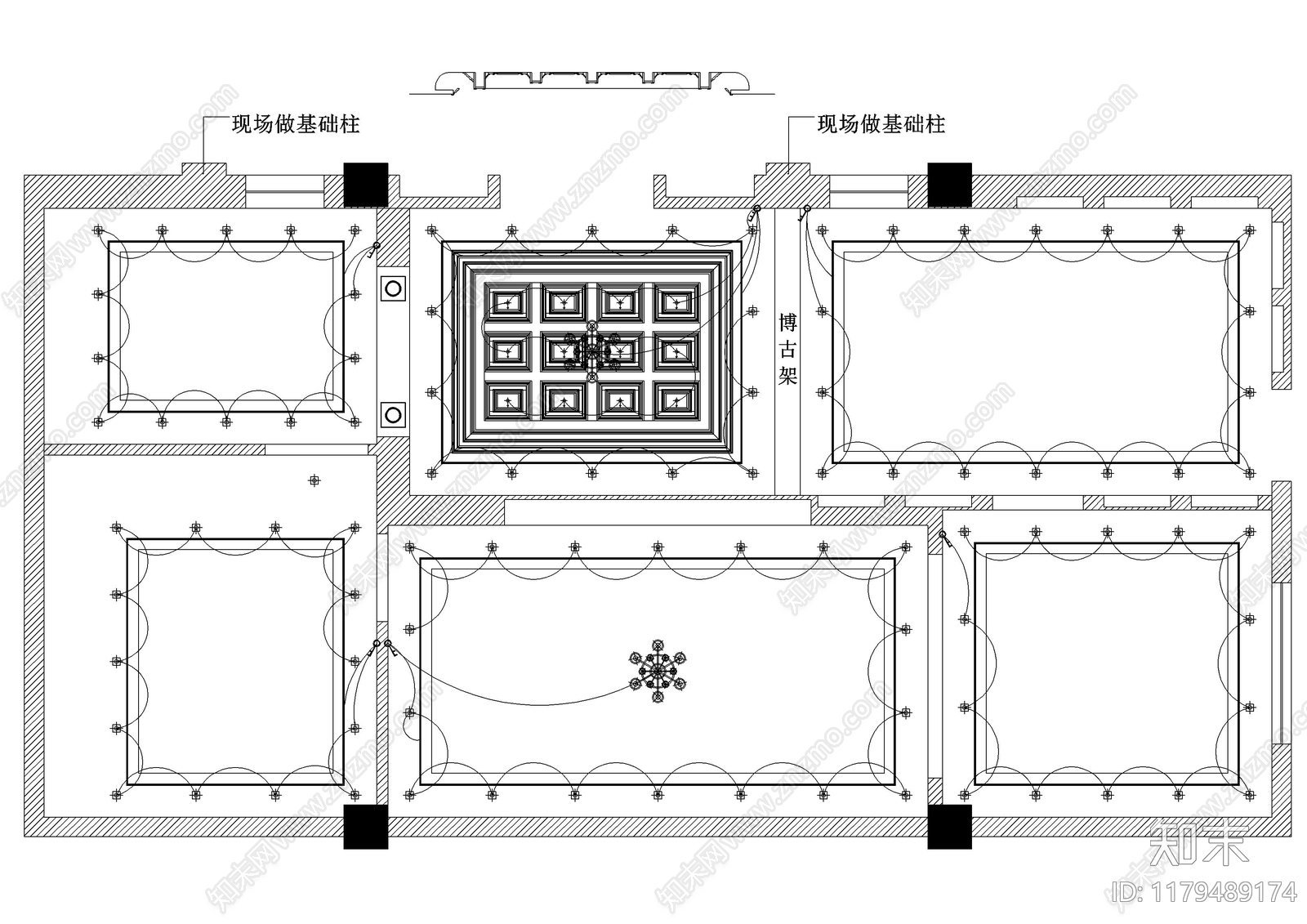 现代吊顶节点cad施工图下载【ID:1179489174】