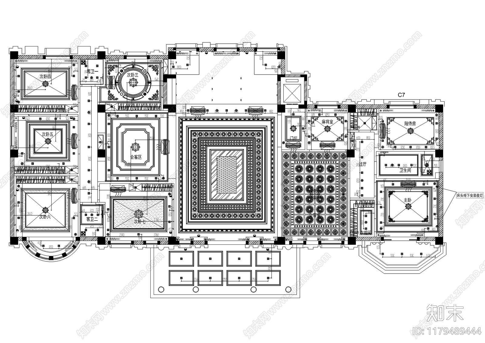 现代吊顶节点cad施工图下载【ID:1179489444】