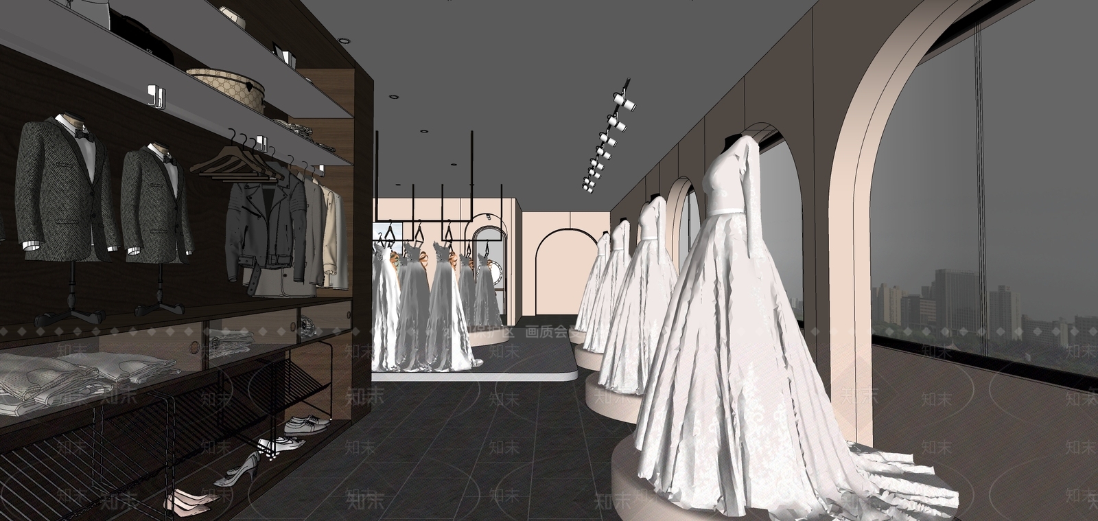 现代婚纱摄影店SU模型下载【ID:1179493860】