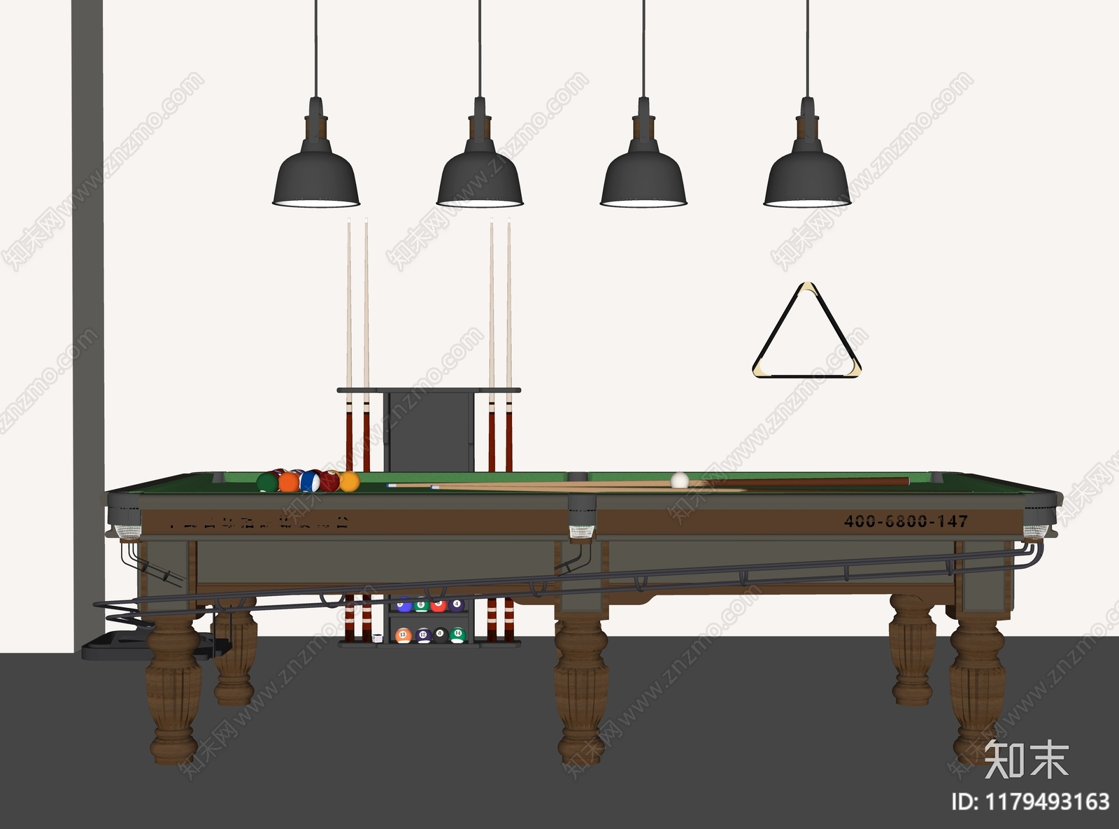 台球桌SU模型下载【ID:1179493163】