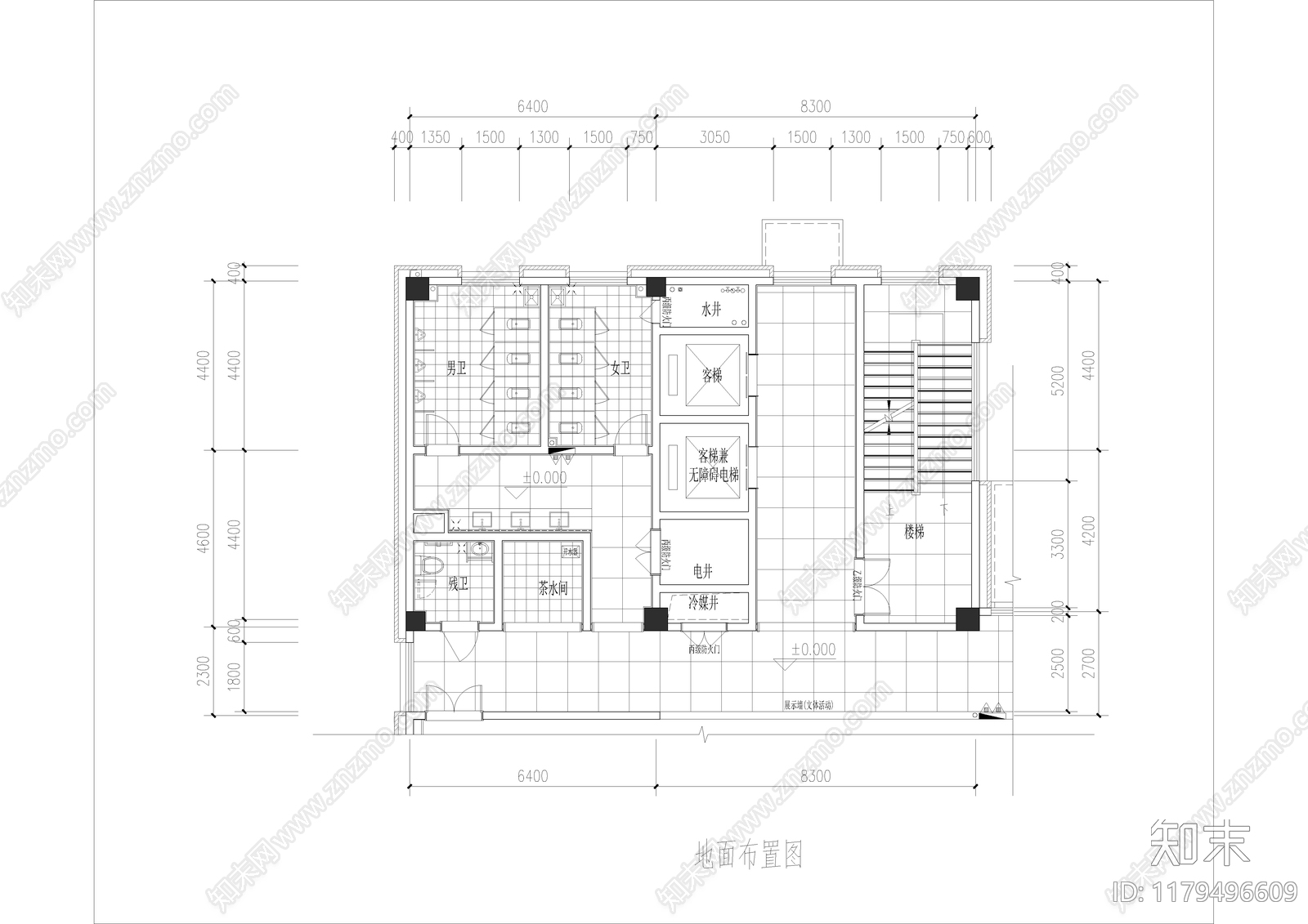 现代公共卫生间施工图下载【ID:1179496609】