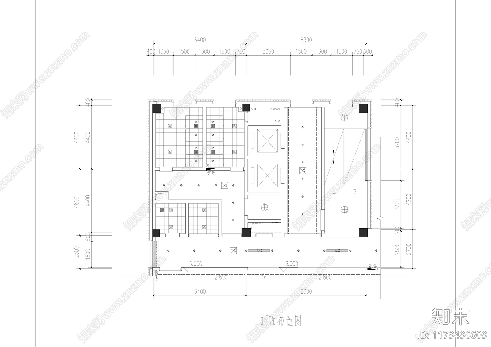 现代公共卫生间施工图下载【ID:1179496609】