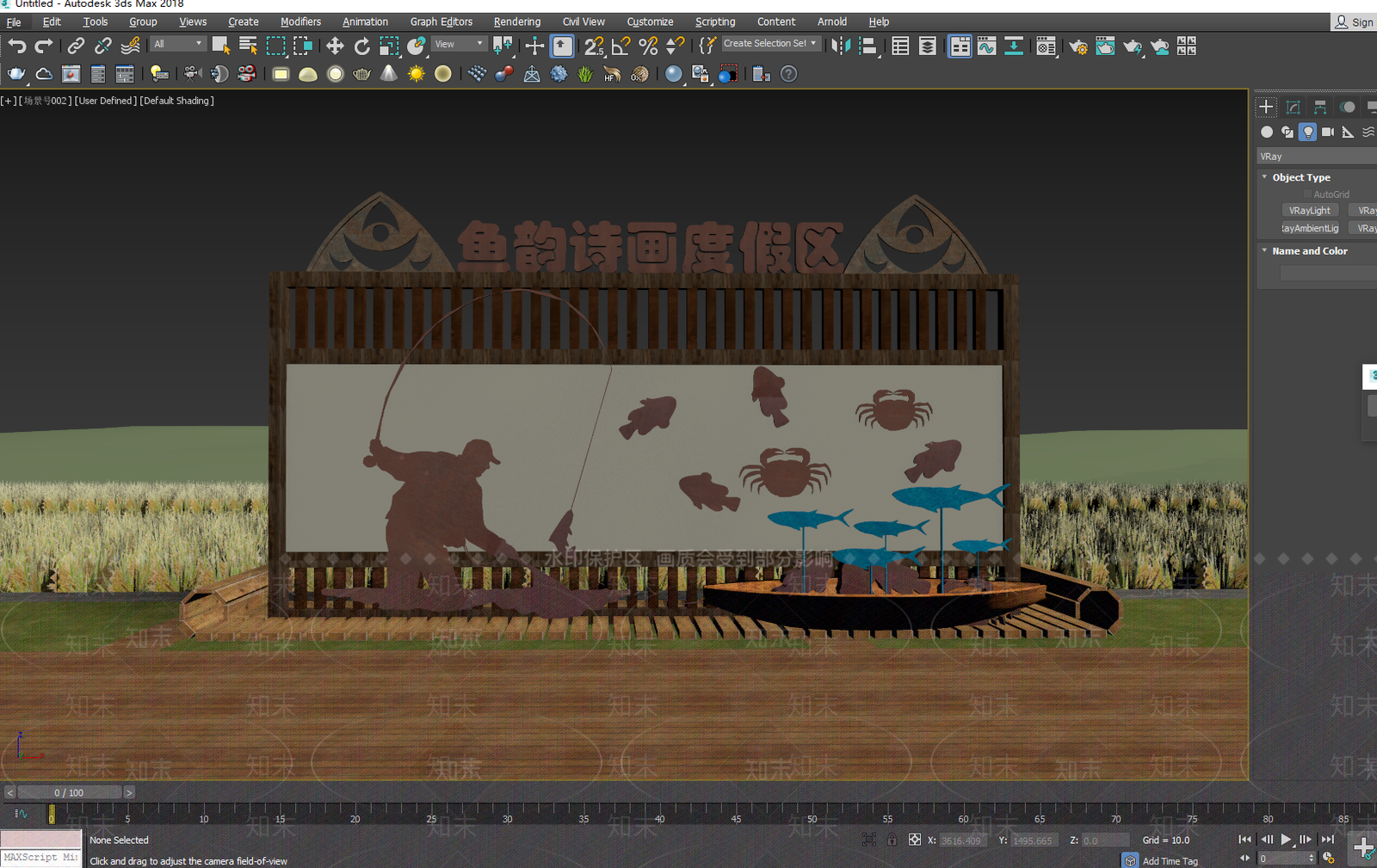 现代渔文化民俗雕塑3D模型下载【ID:1179496483】