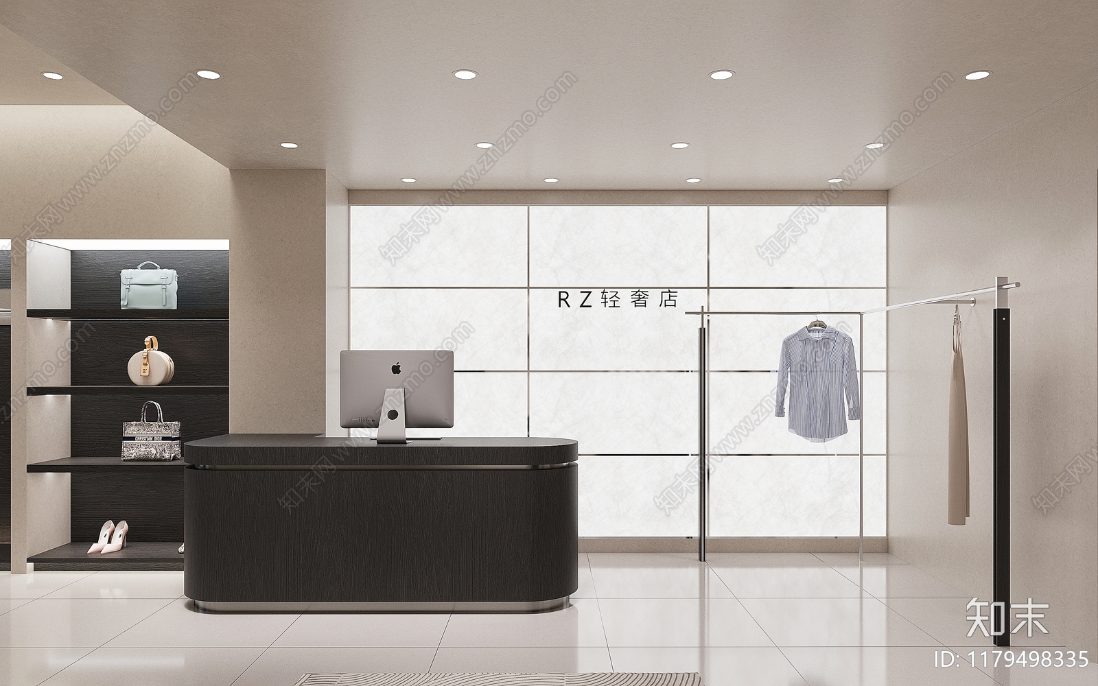 现代简约服装店3D模型下载【ID:1179498335】