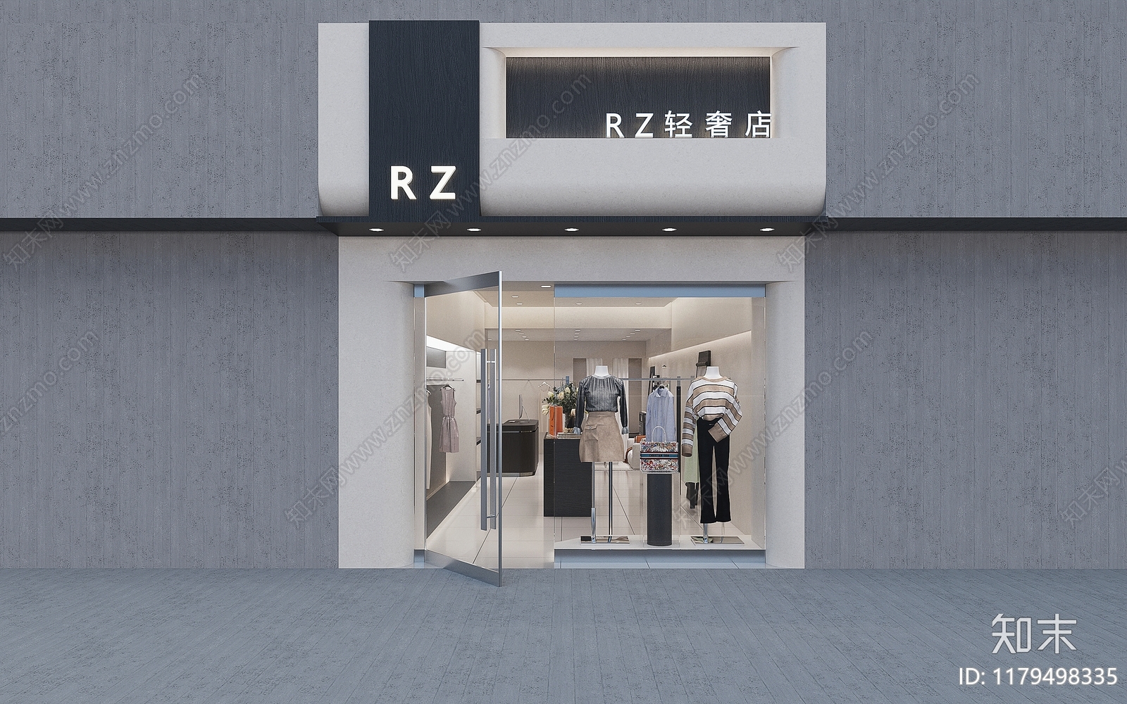 现代简约服装店3D模型下载【ID:1179498335】