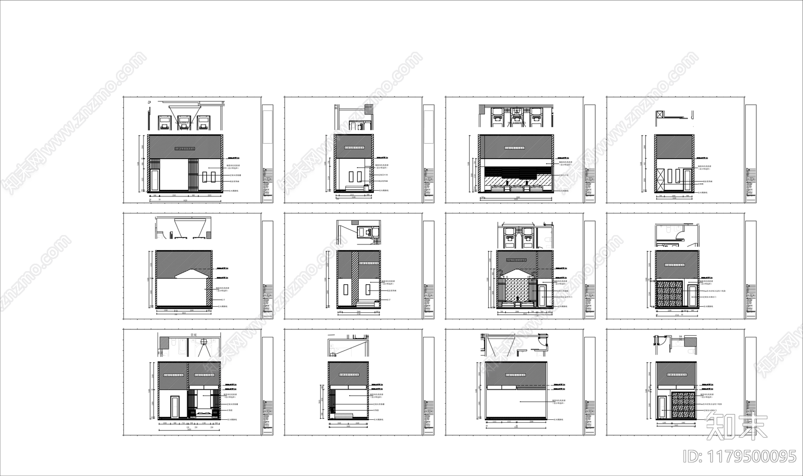 现代美容院cad施工图下载【ID:1179500095】