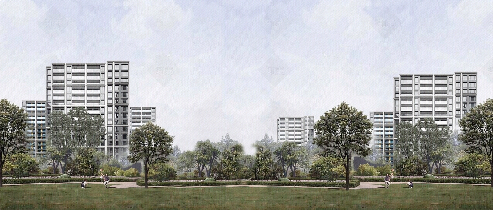 小区外景高清贴图材质