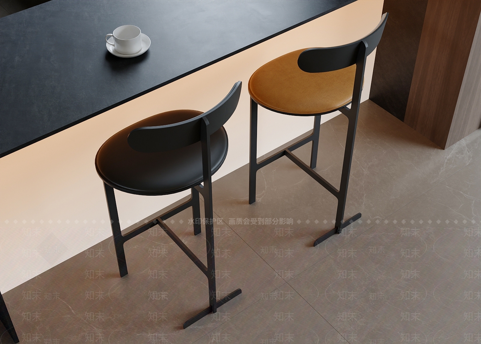 中古侘寂吧椅3D模型下载【ID:1179508378】