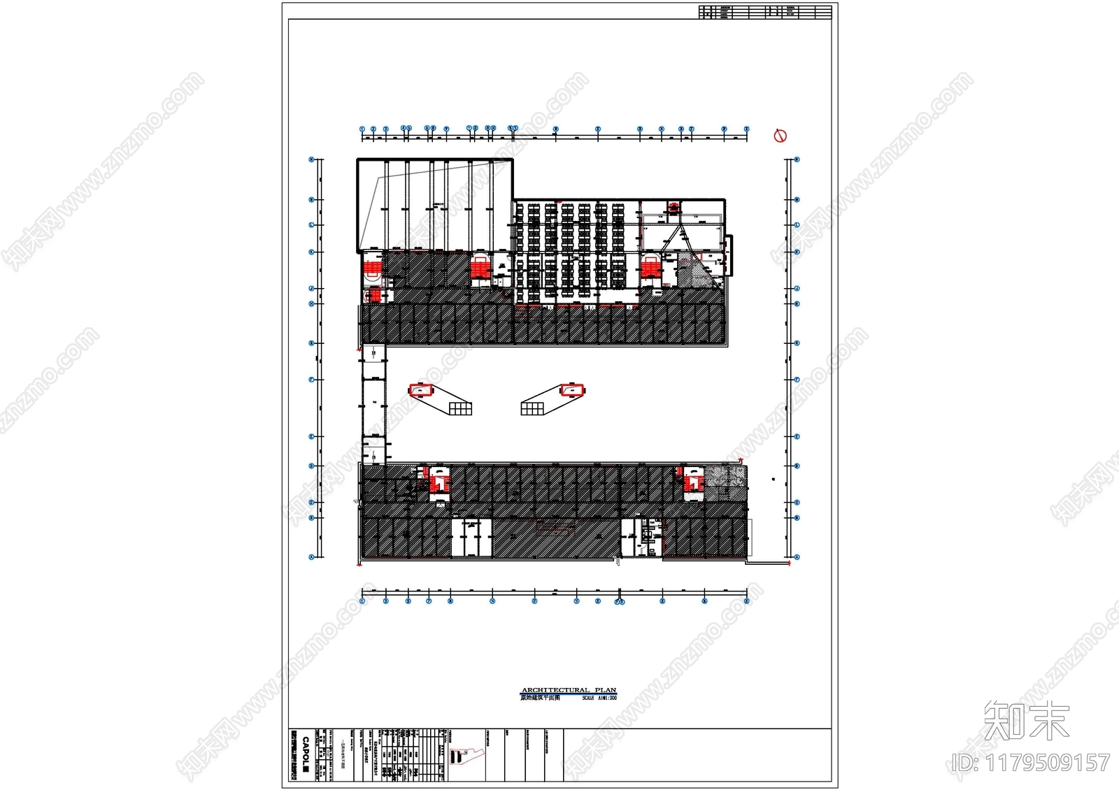 现代简约学校建筑施工图下载【ID:1179509157】