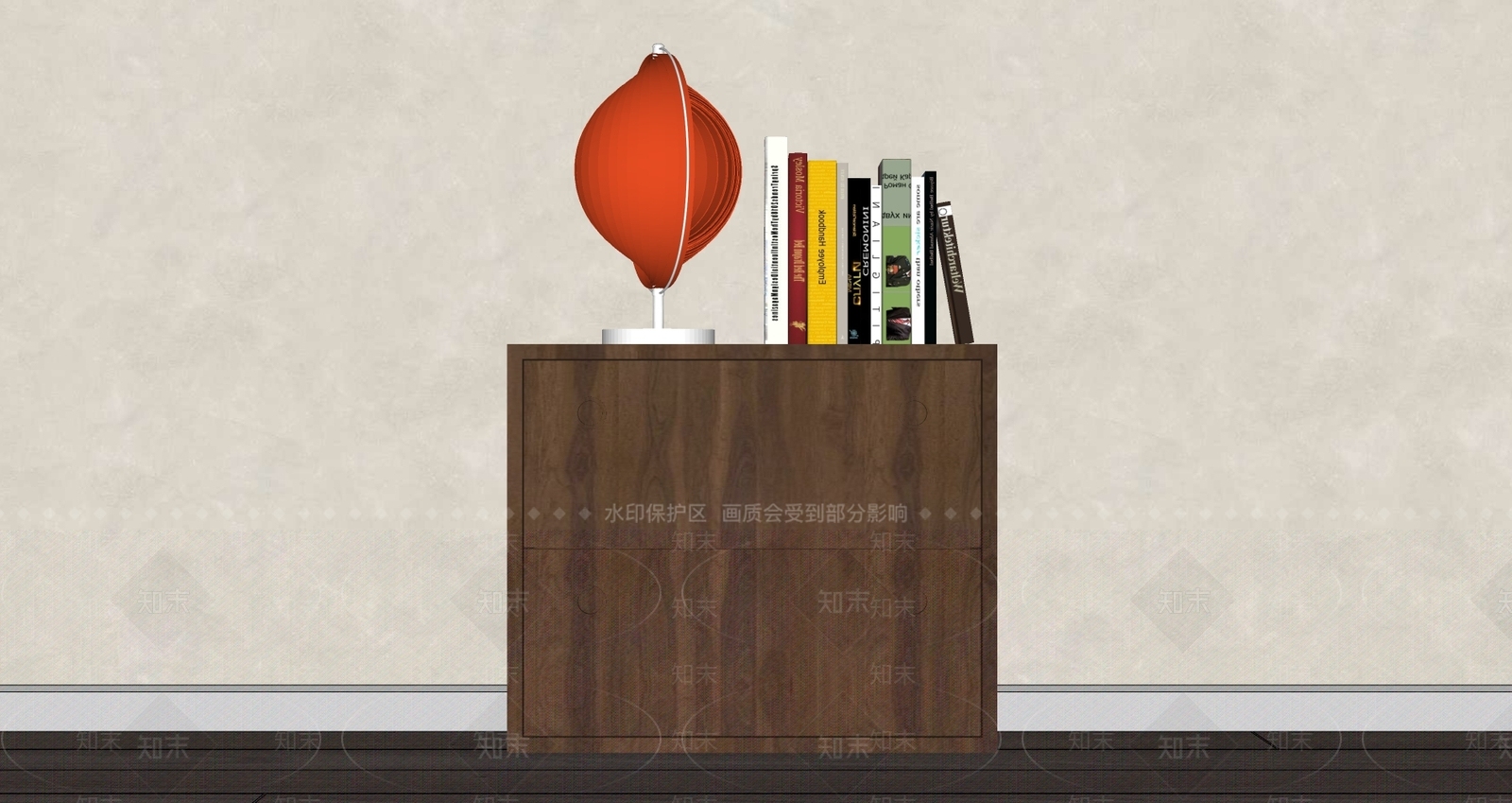 侘寂中古储物柜SU模型下载【ID:1179520309】