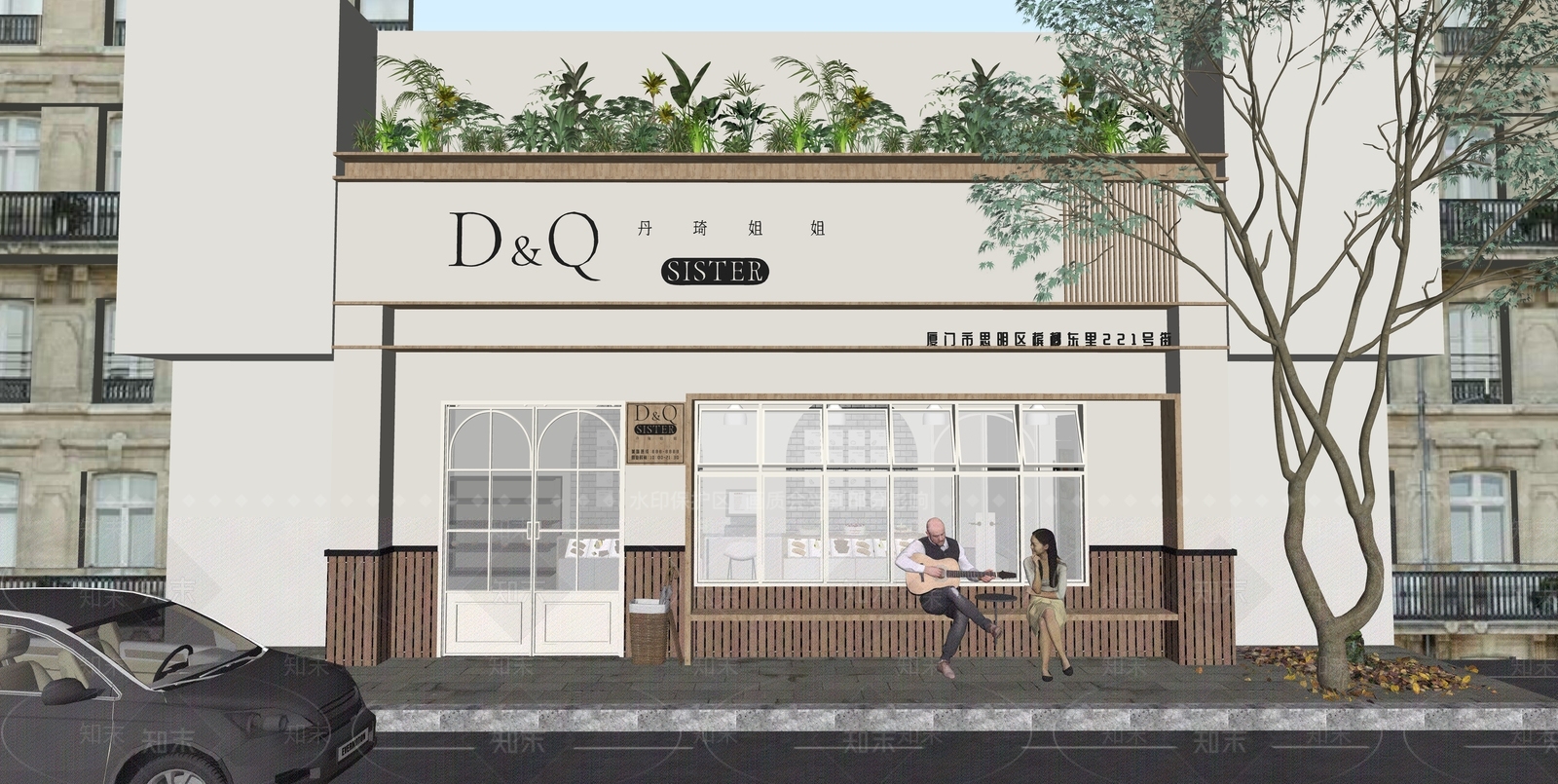 现代商业街SU模型下载【ID:1179527651】
