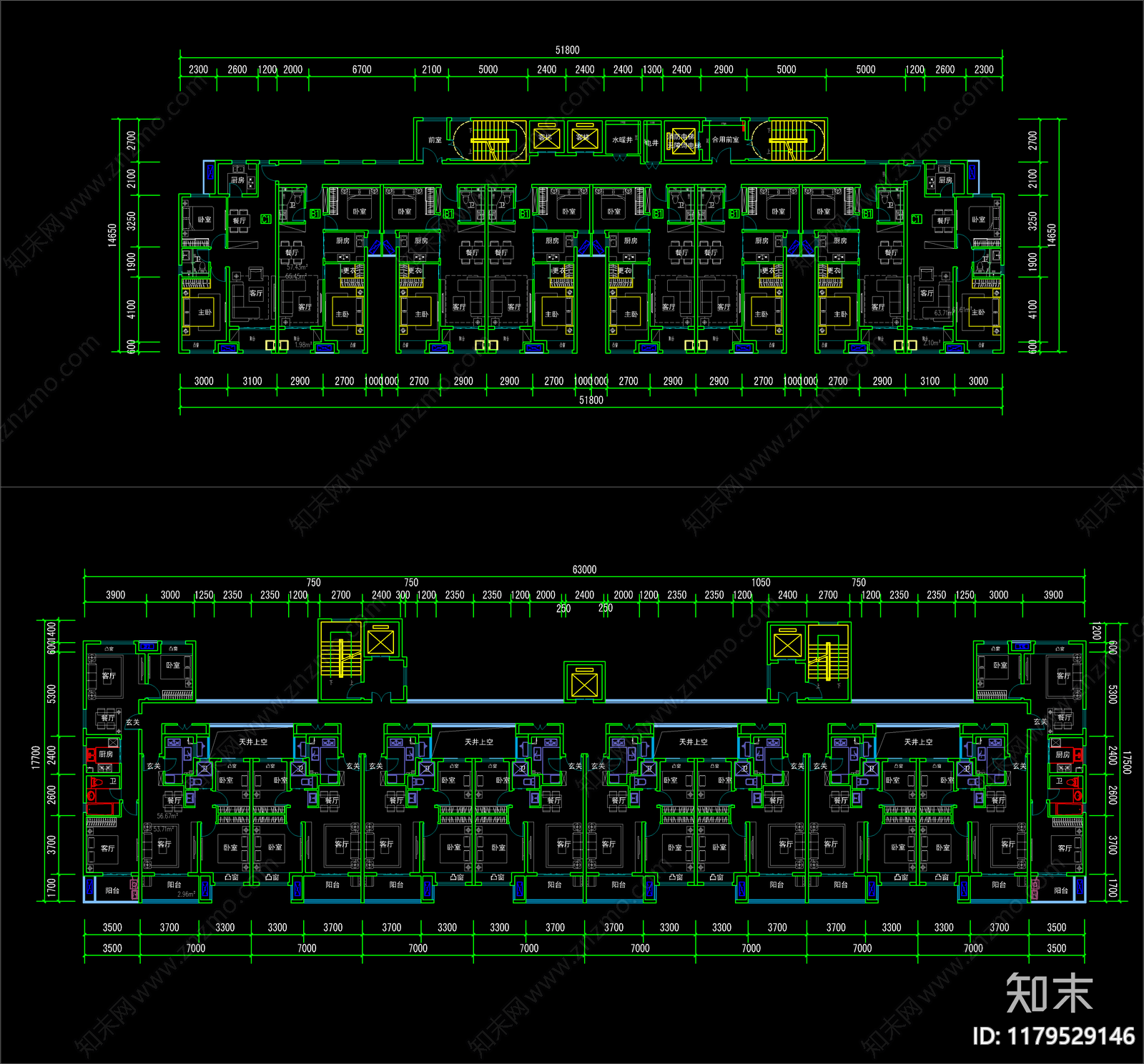 现代家装图库施工图下载【ID:1179529146】