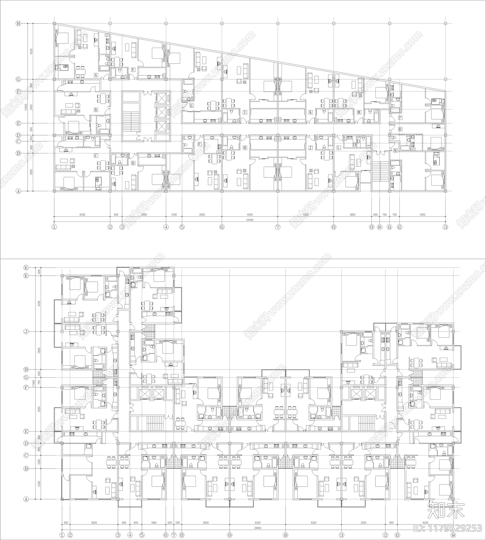 现代家装图库施工图下载【ID:1179529253】