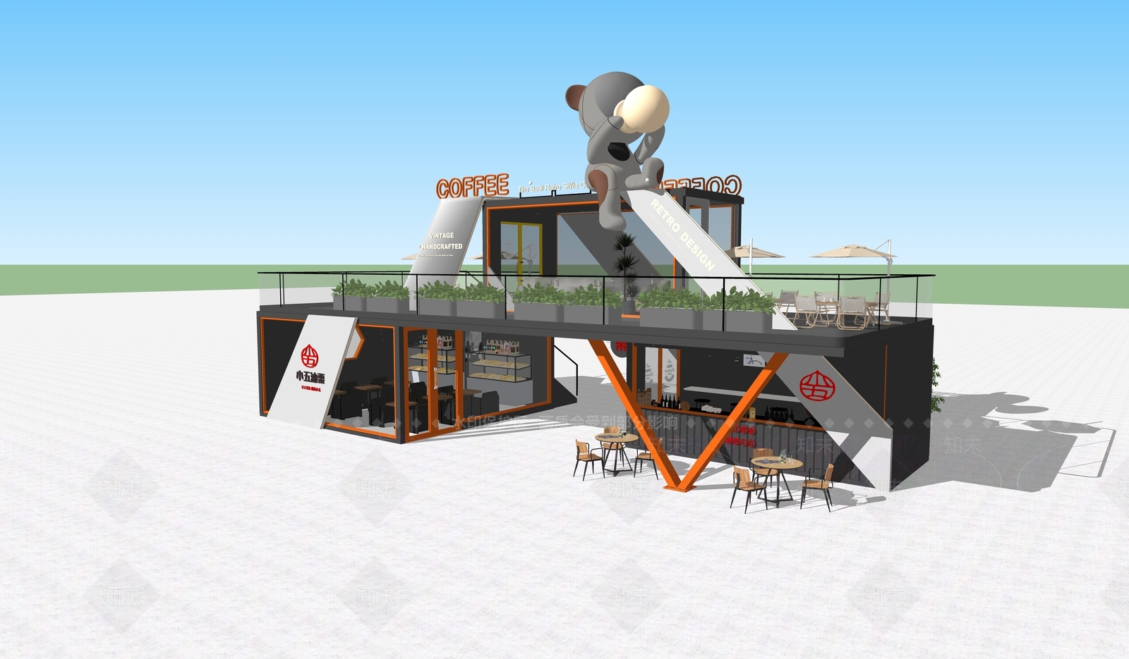 现代其他商业建筑SU模型下载【ID:1179530521】