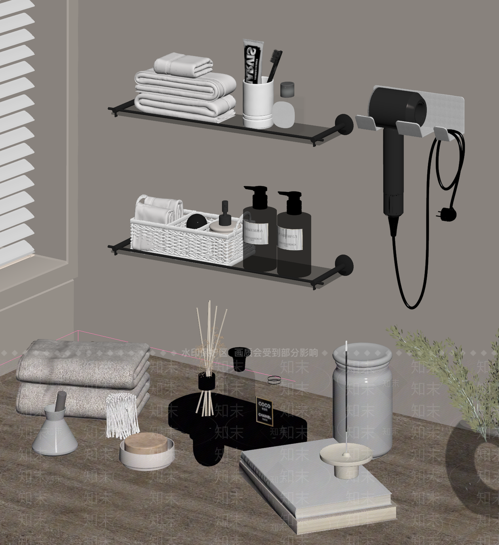 洗浴用品SU模型下载【ID:1179531384】