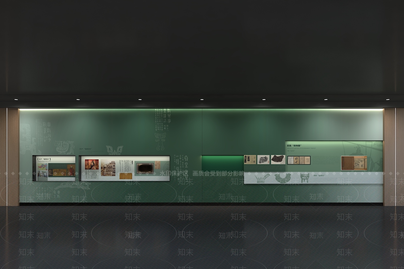 中式新中式文化墙3D模型下载【ID:1179531993】