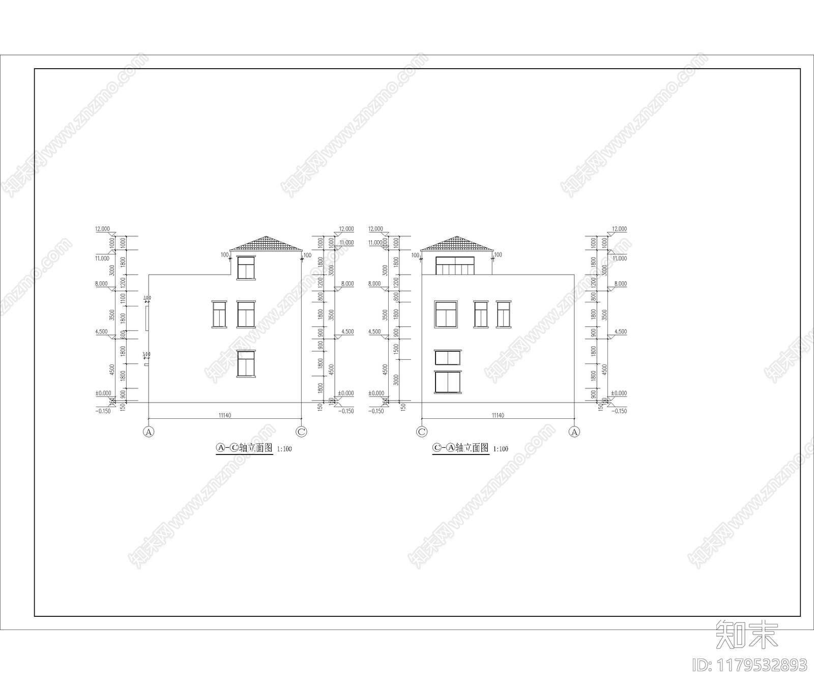 现代其他居住建筑施工图下载【ID:1179532893】