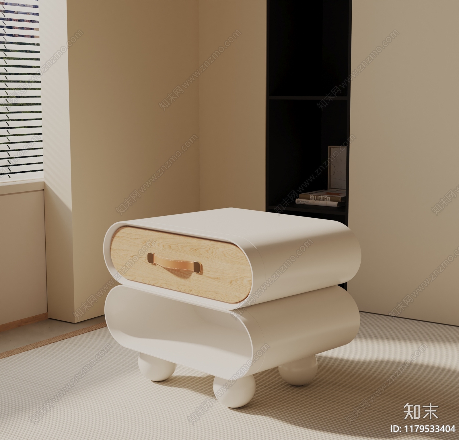 现代床头柜3D模型下载【ID:1179533404】