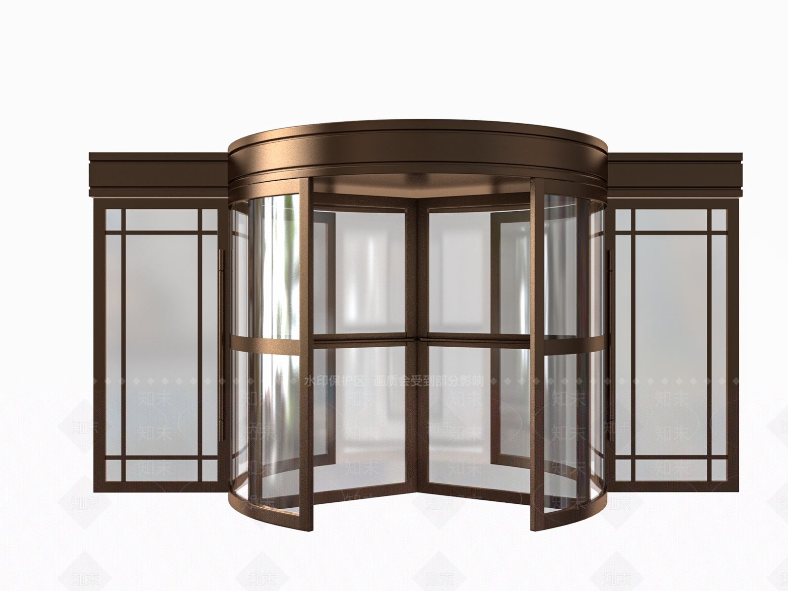 现代旋转门3D模型下载【ID:1179549241】