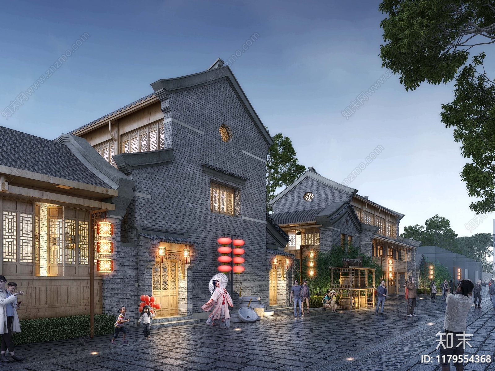 中式古建3D模型下载【ID:1179554368】