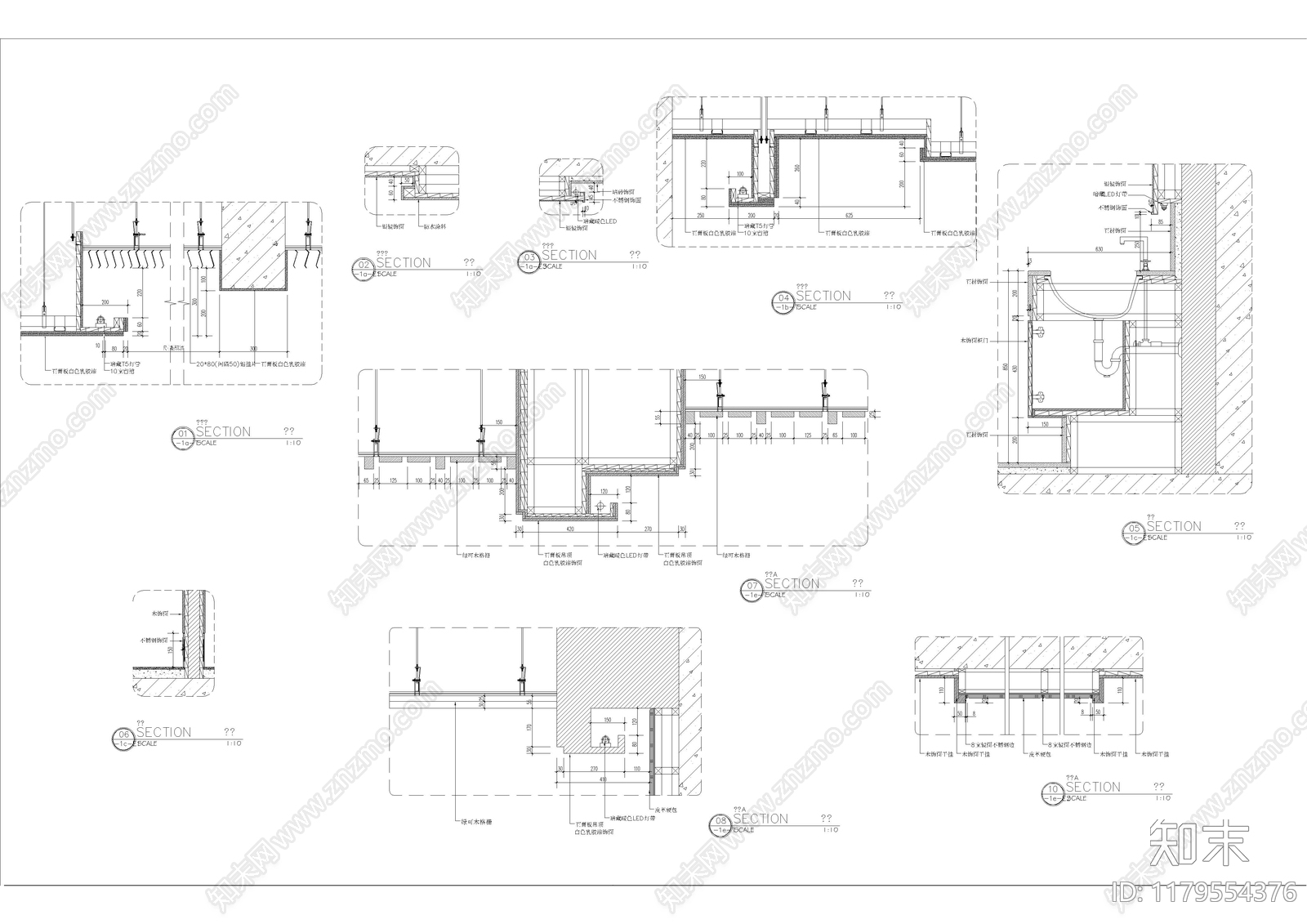 现代健身房施工图下载【ID:1179554376】