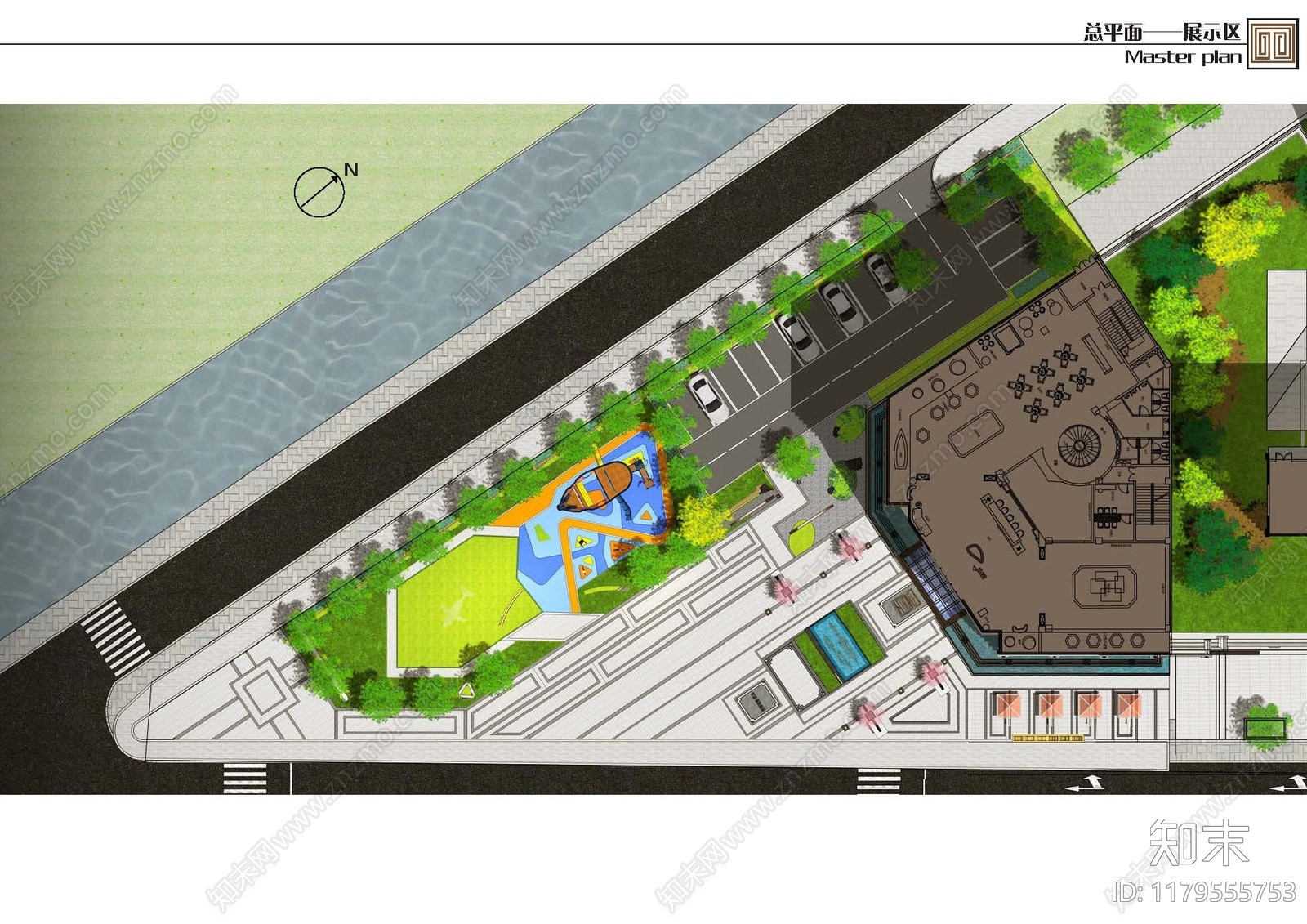 现代小区景观下载【ID:1179555753】