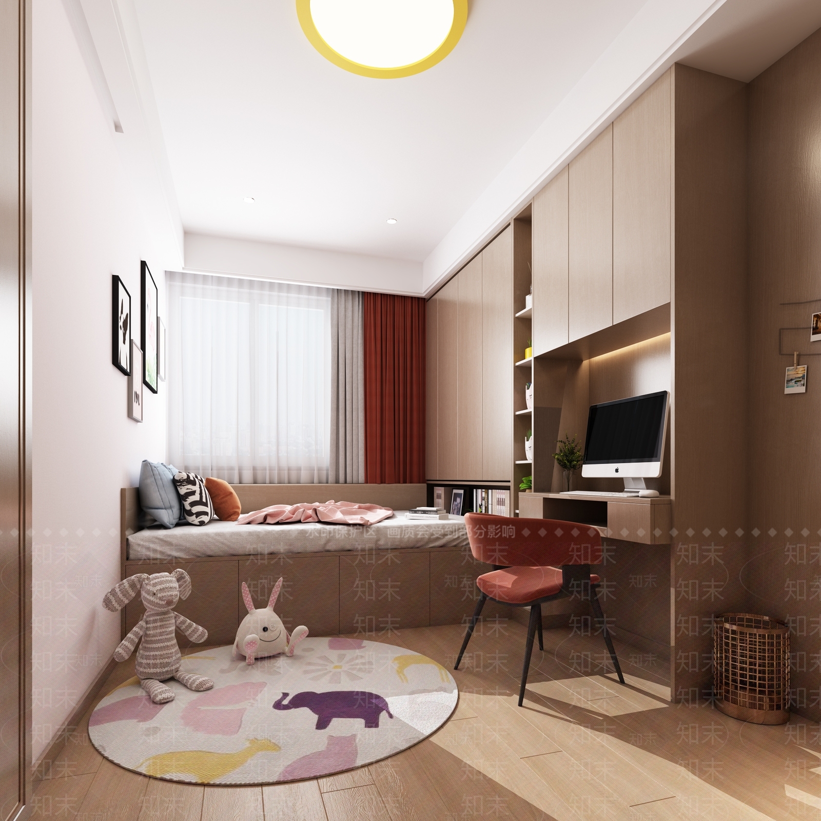 现代榻榻米卧室3D模型下载【ID:1179556957】