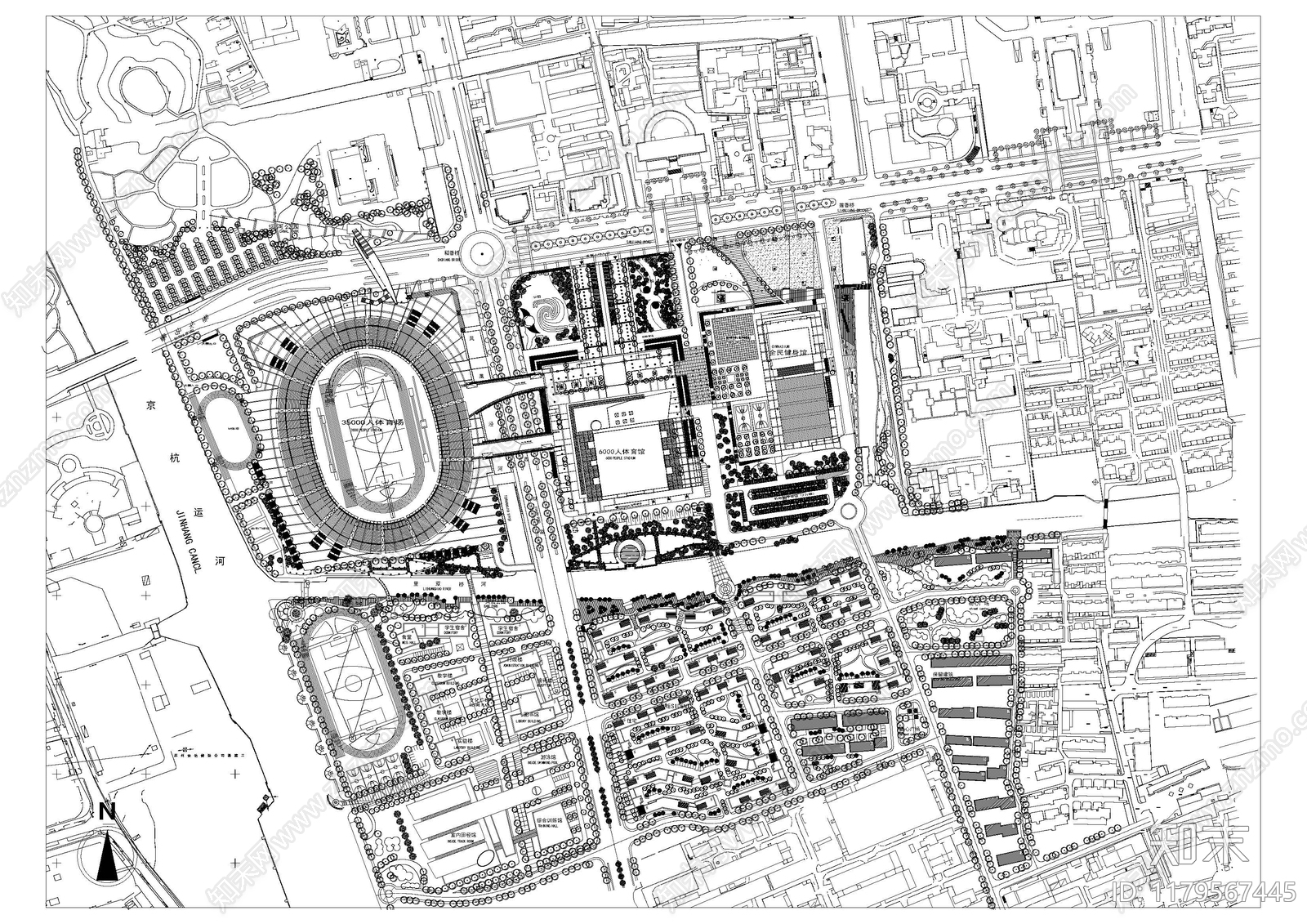 现代新中式监控施工图下载【ID:1179567445】