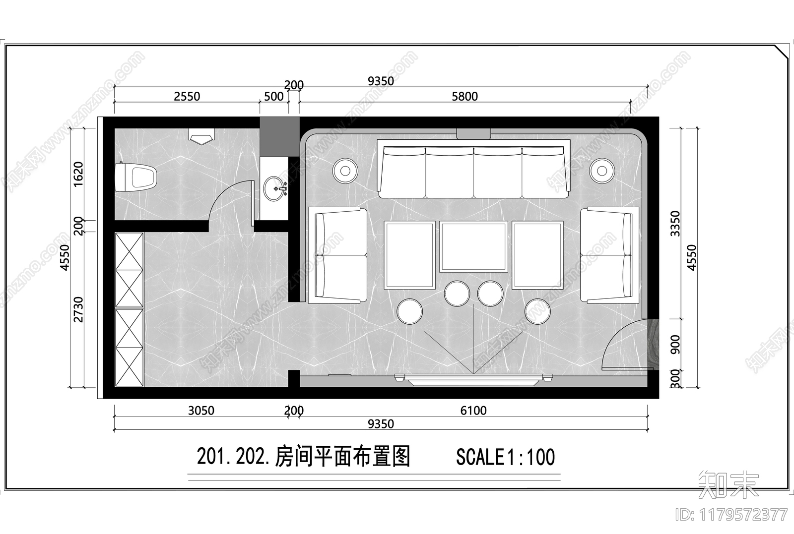 现代KTVcad施工图下载【ID:1179572377】