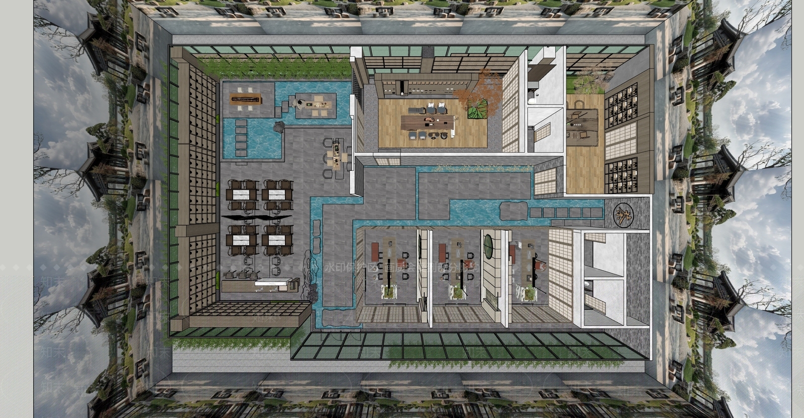 新中式其他店铺SU模型下载【ID:1179572193】