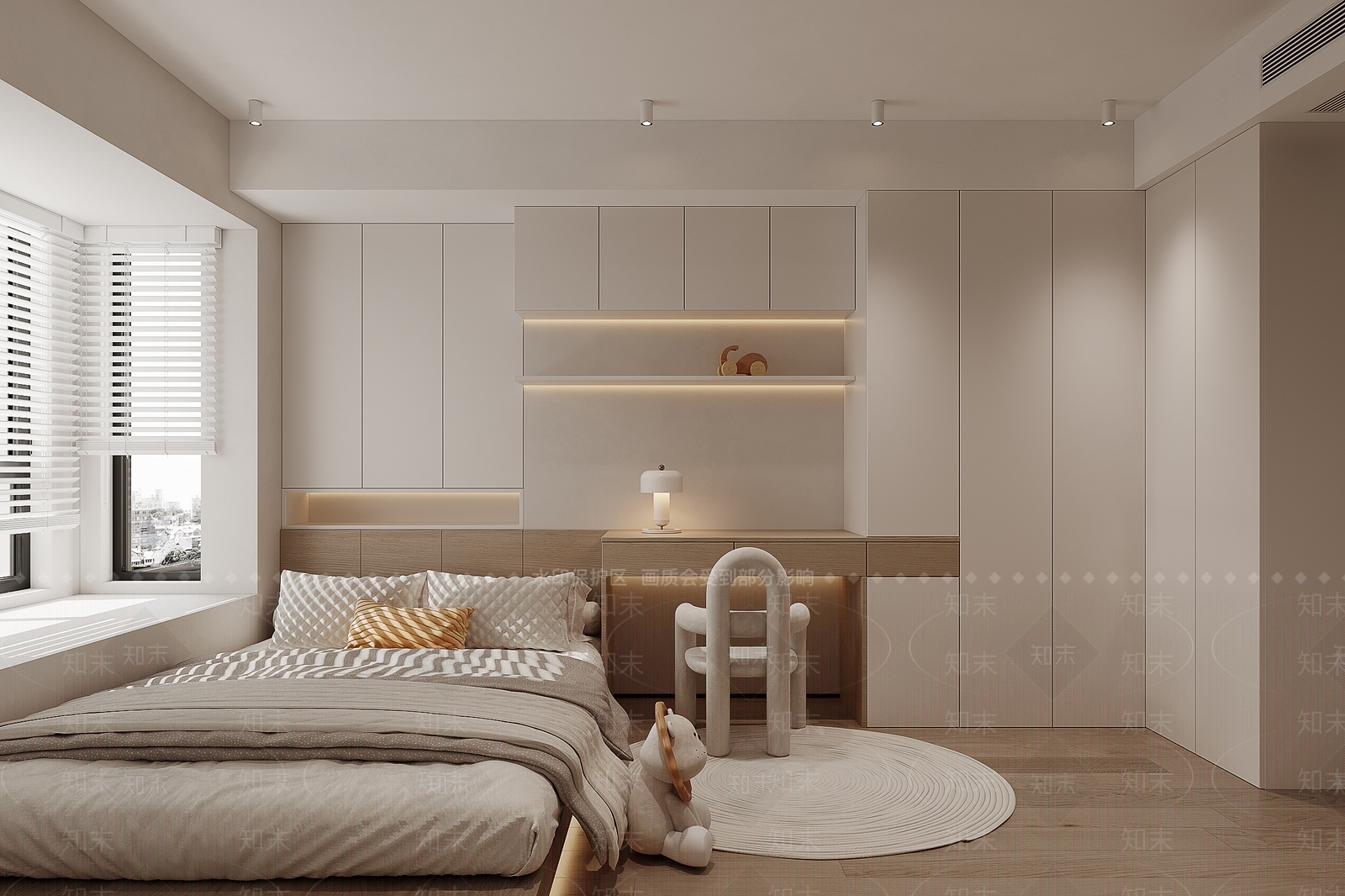 现代榻榻米卧室3D模型下载【ID:1179578845】