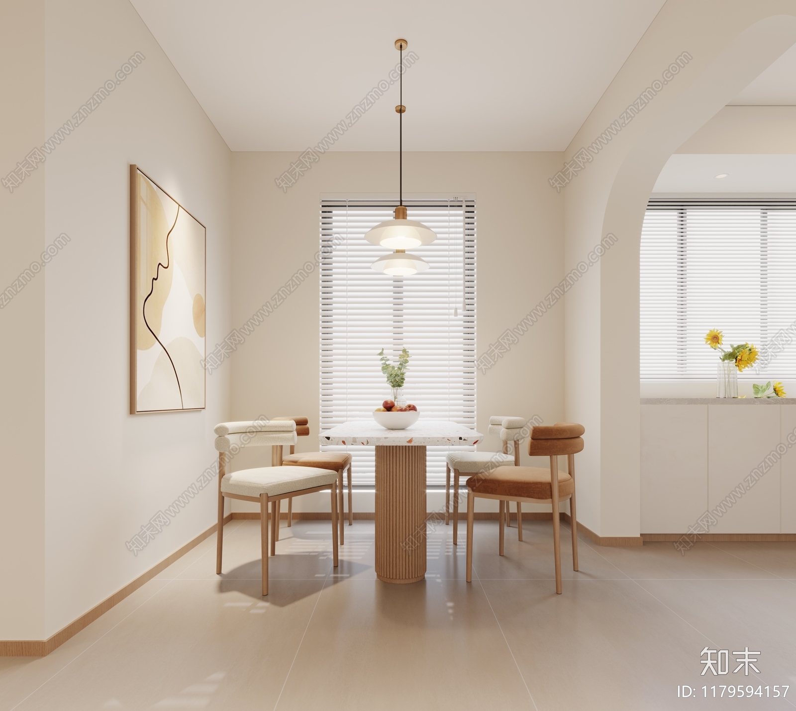 原木奶油家居客厅3D模型下载【ID:1179594157】