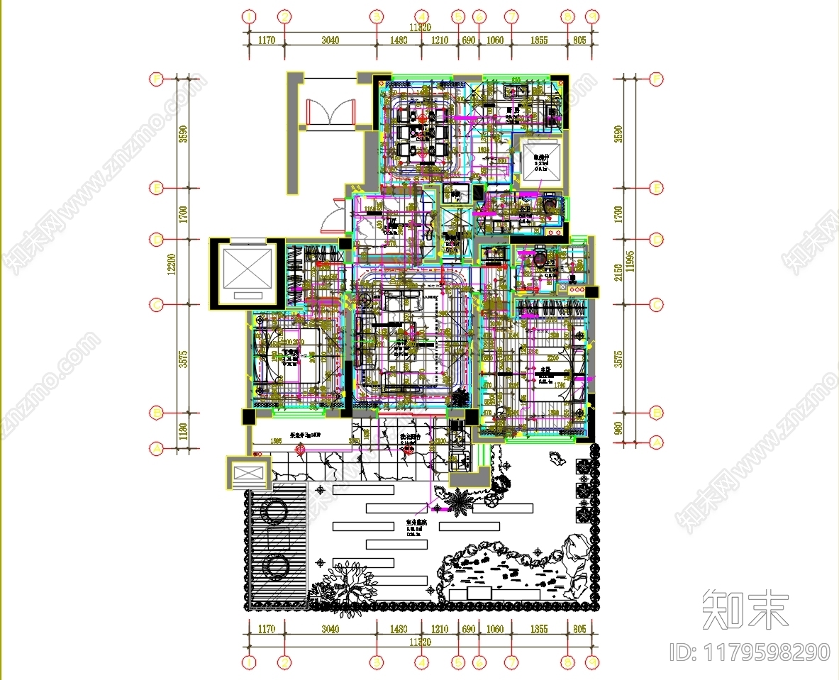 别墅cad施工图下载【ID:1179598290】