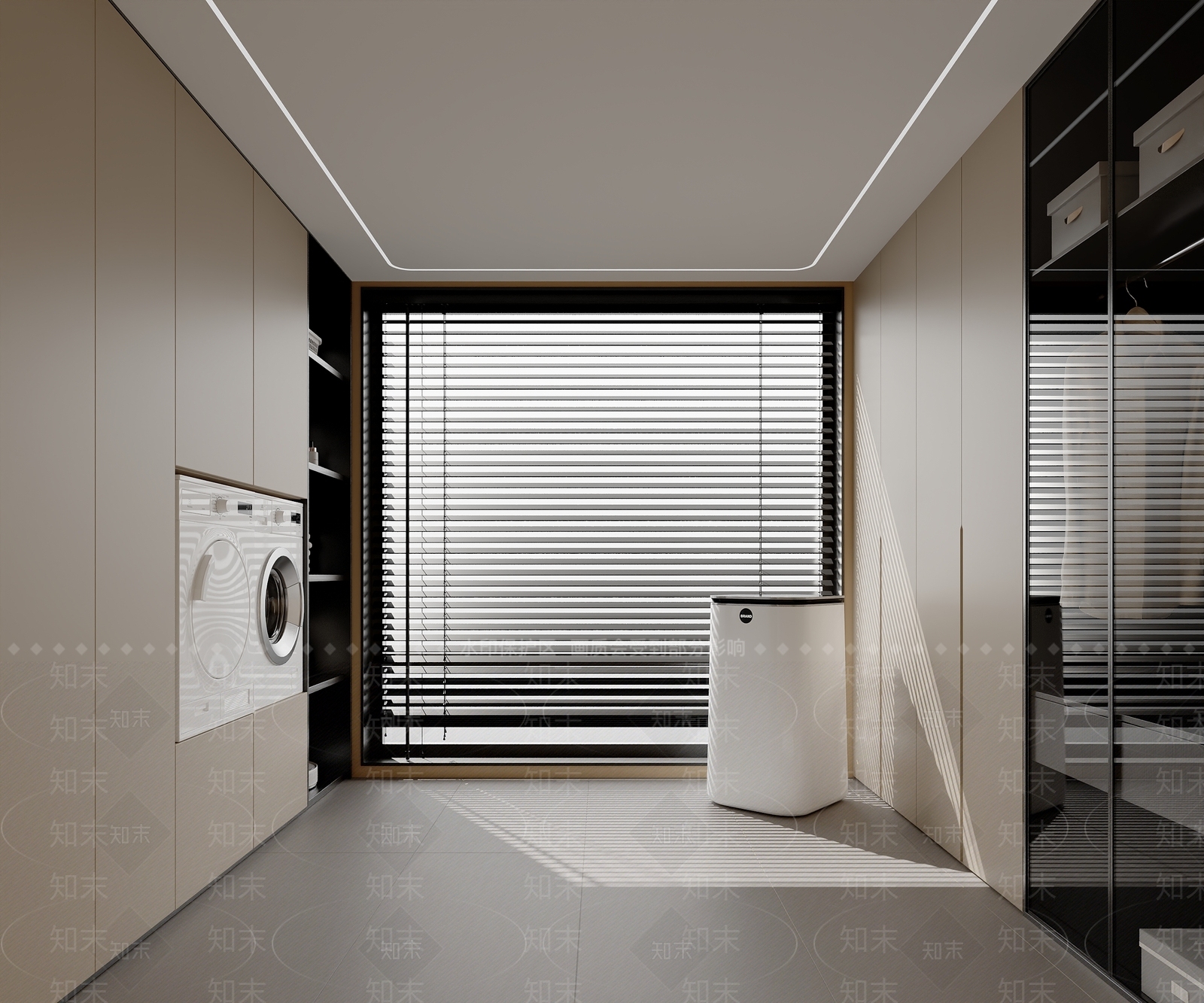 现代奶油衣帽间3D模型下载【ID:1179599844】