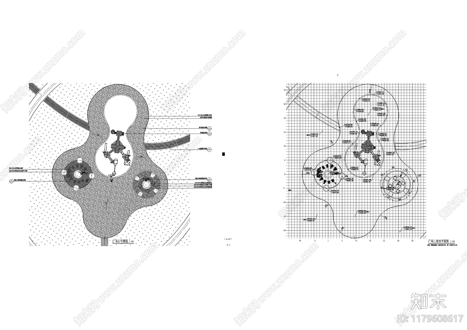 中式现代公园景观施工图下载【ID:1179608617】