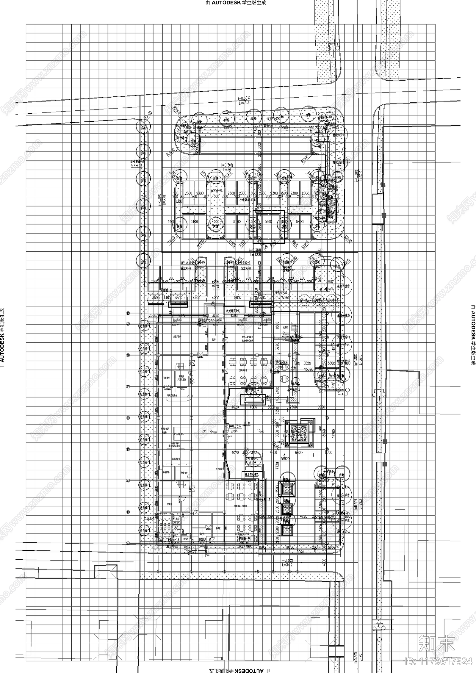 现代中式广场施工图下载【ID:1179617524】