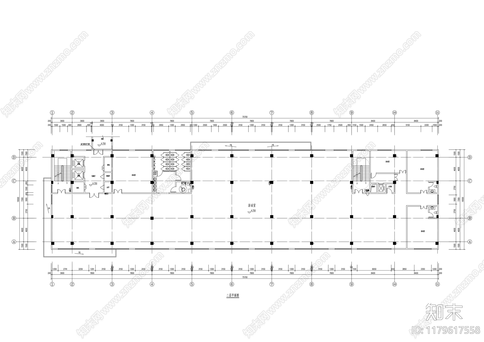 现代其他居住建筑施工图下载【ID:1179617558】