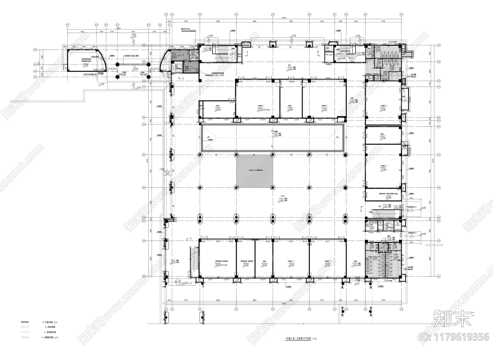 现代新中式学校建筑施工图下载【ID:1179619356】