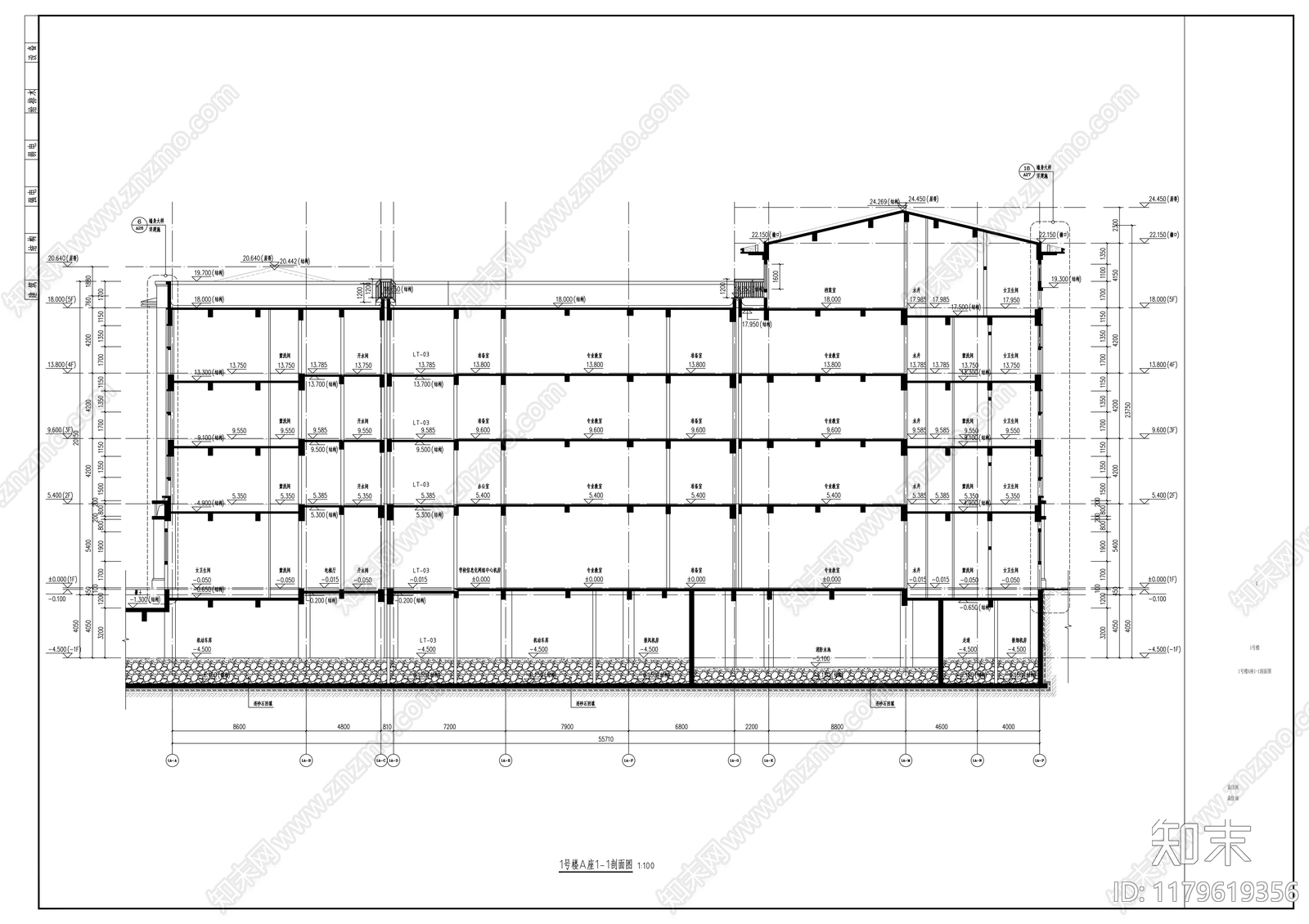 现代新中式学校建筑施工图下载【ID:1179619356】