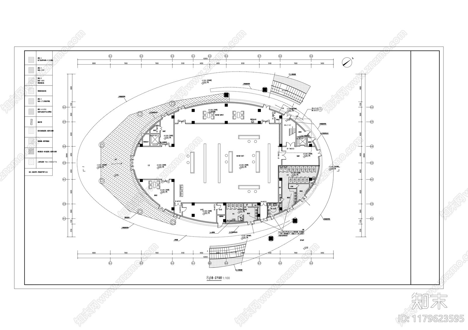 现代会议中心建筑cad施工图下载【ID:1179623595】