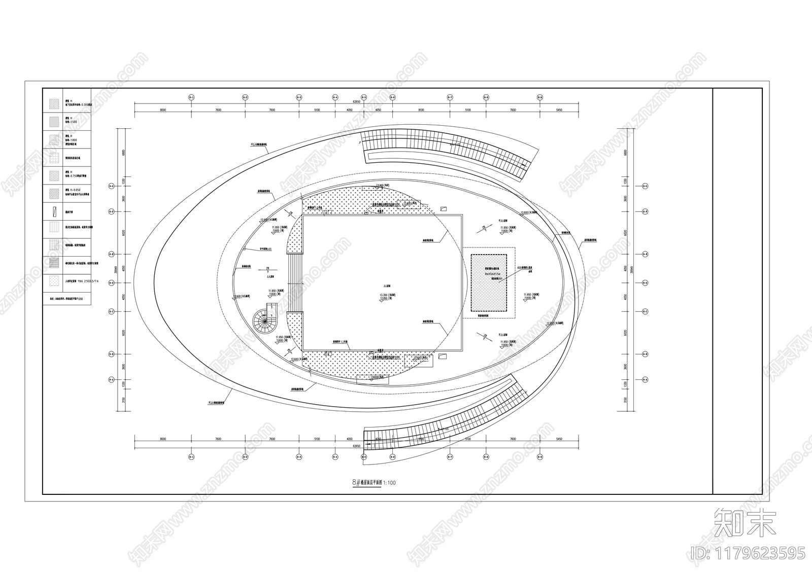 现代会议中心建筑cad施工图下载【ID:1179623595】