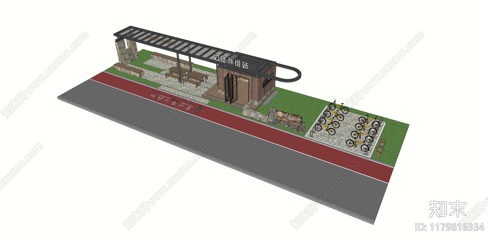 现代景观公园SU模型下载【ID:1179816334】