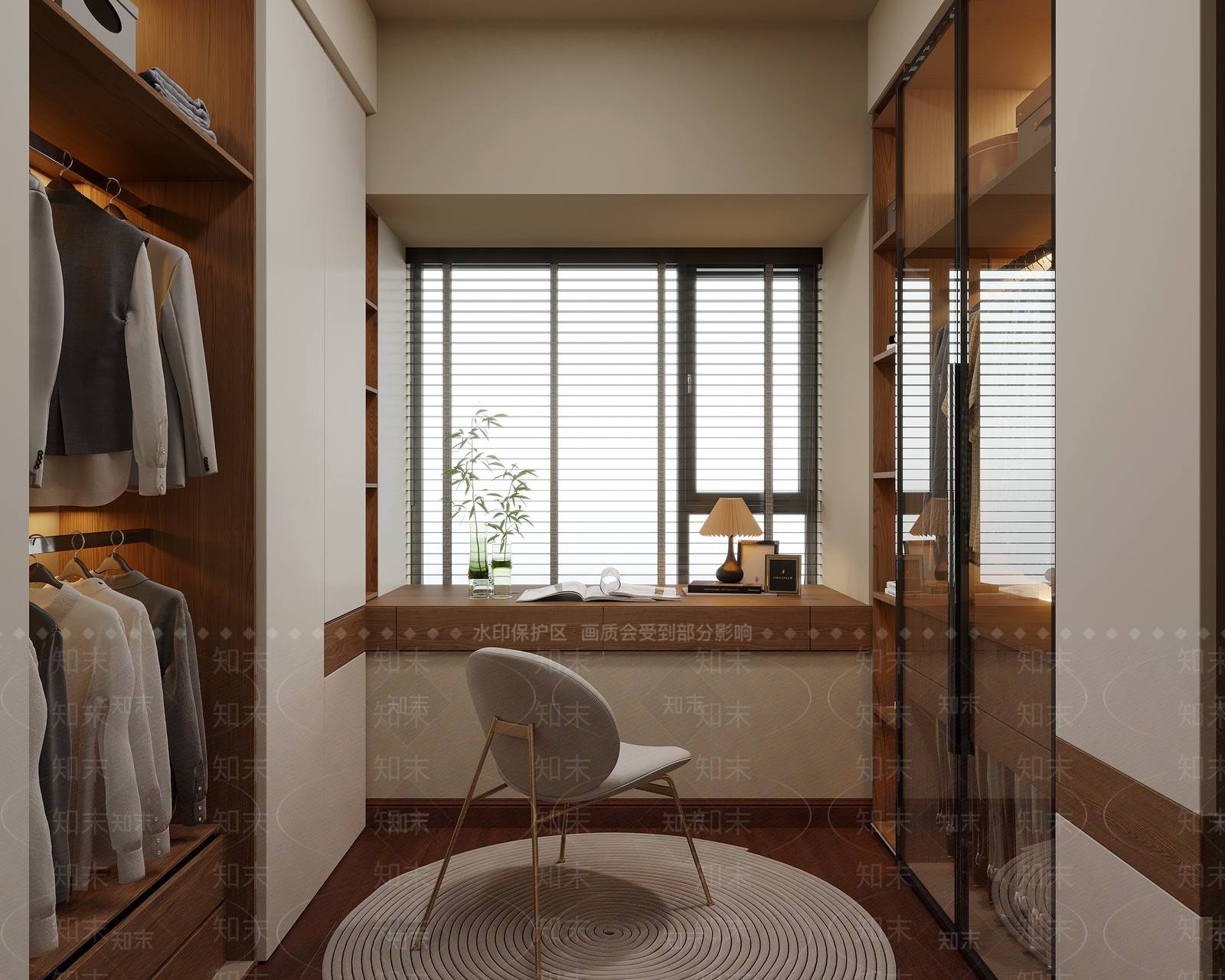 现代衣帽间3D模型下载【ID:1179776054】