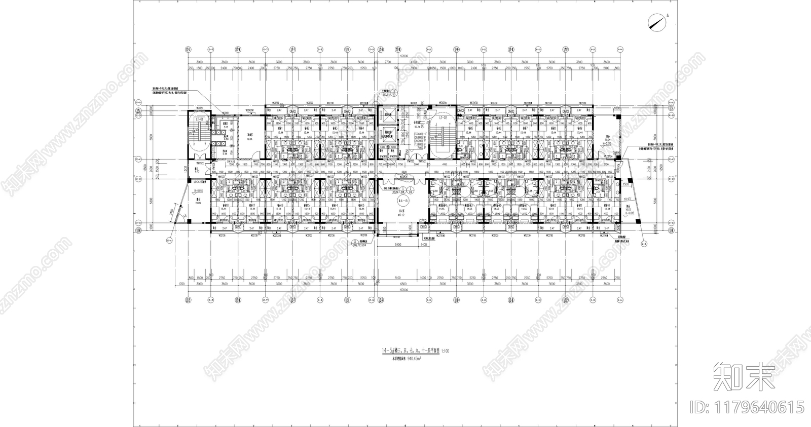 现代酒店建筑施工图下载【ID:1179640615】