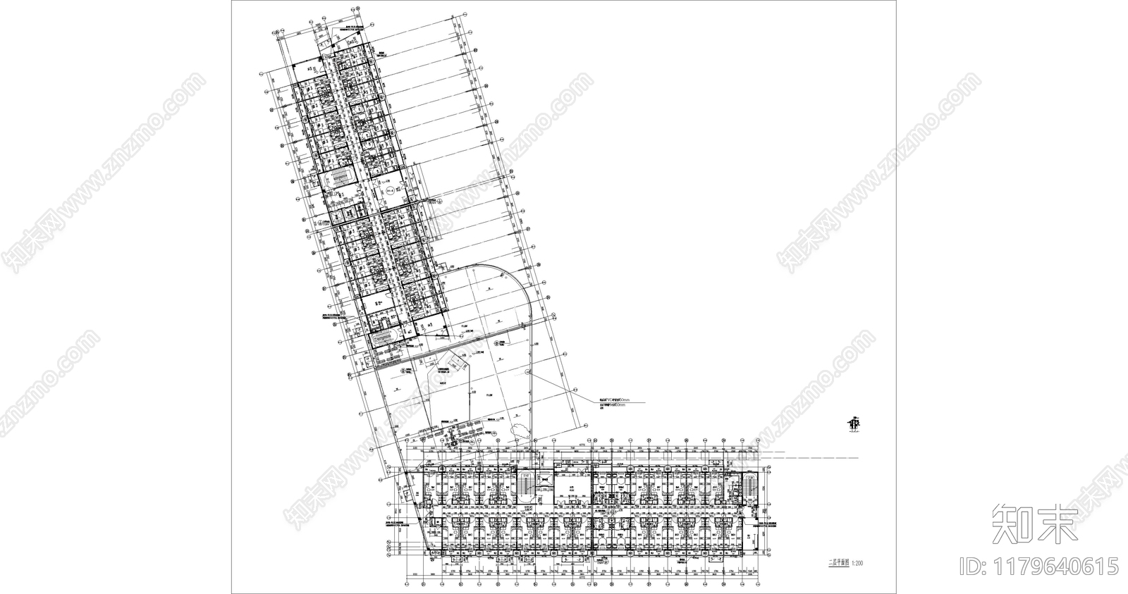 现代酒店建筑施工图下载【ID:1179640615】