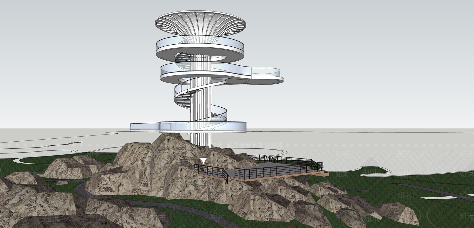 现代其他景观小建筑SU模型下载【ID:1179651816】