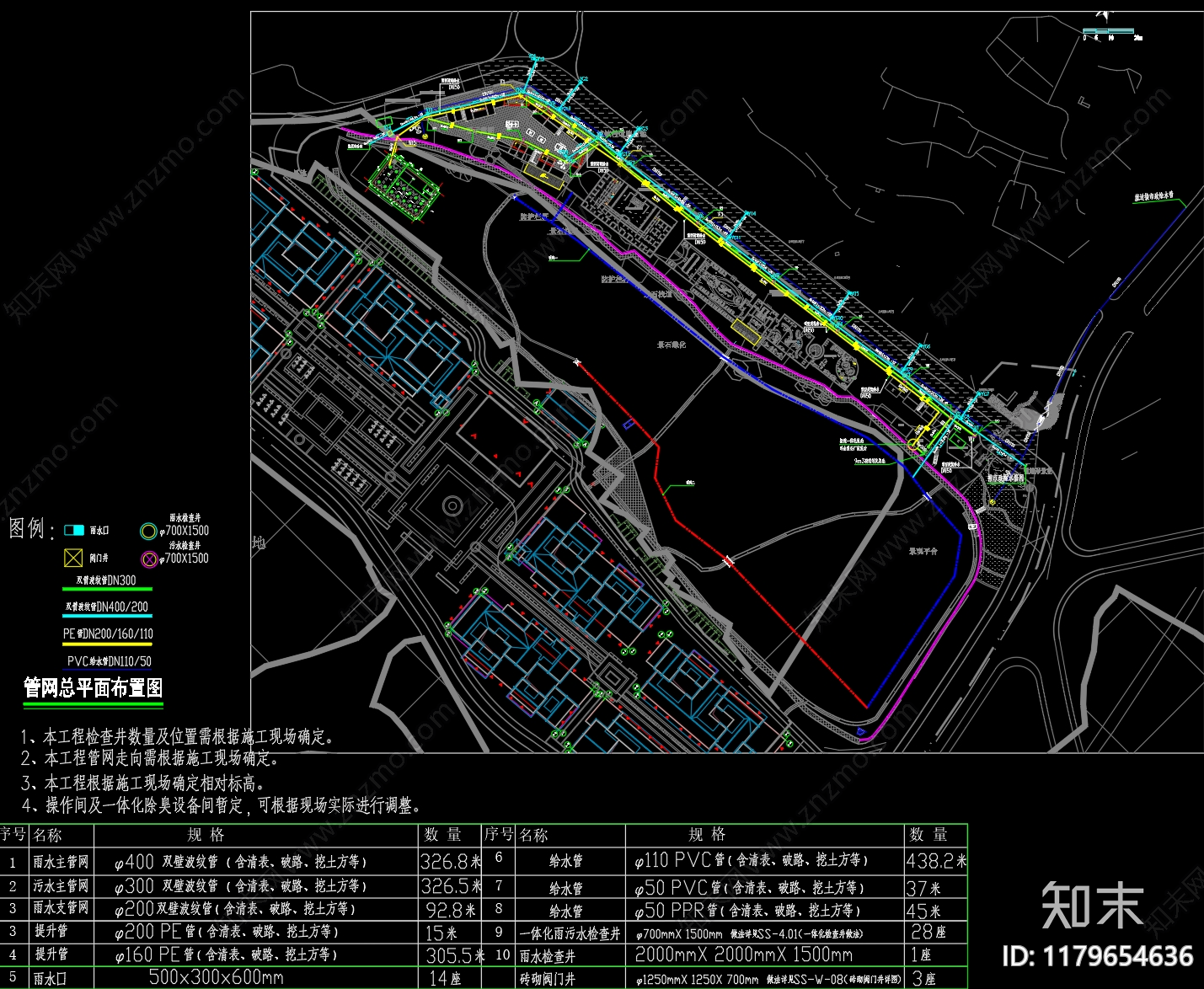 给排水图cad施工图下载【ID:1179654636】