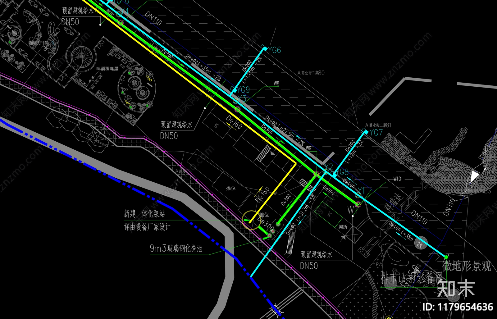 给排水图cad施工图下载【ID:1179654636】