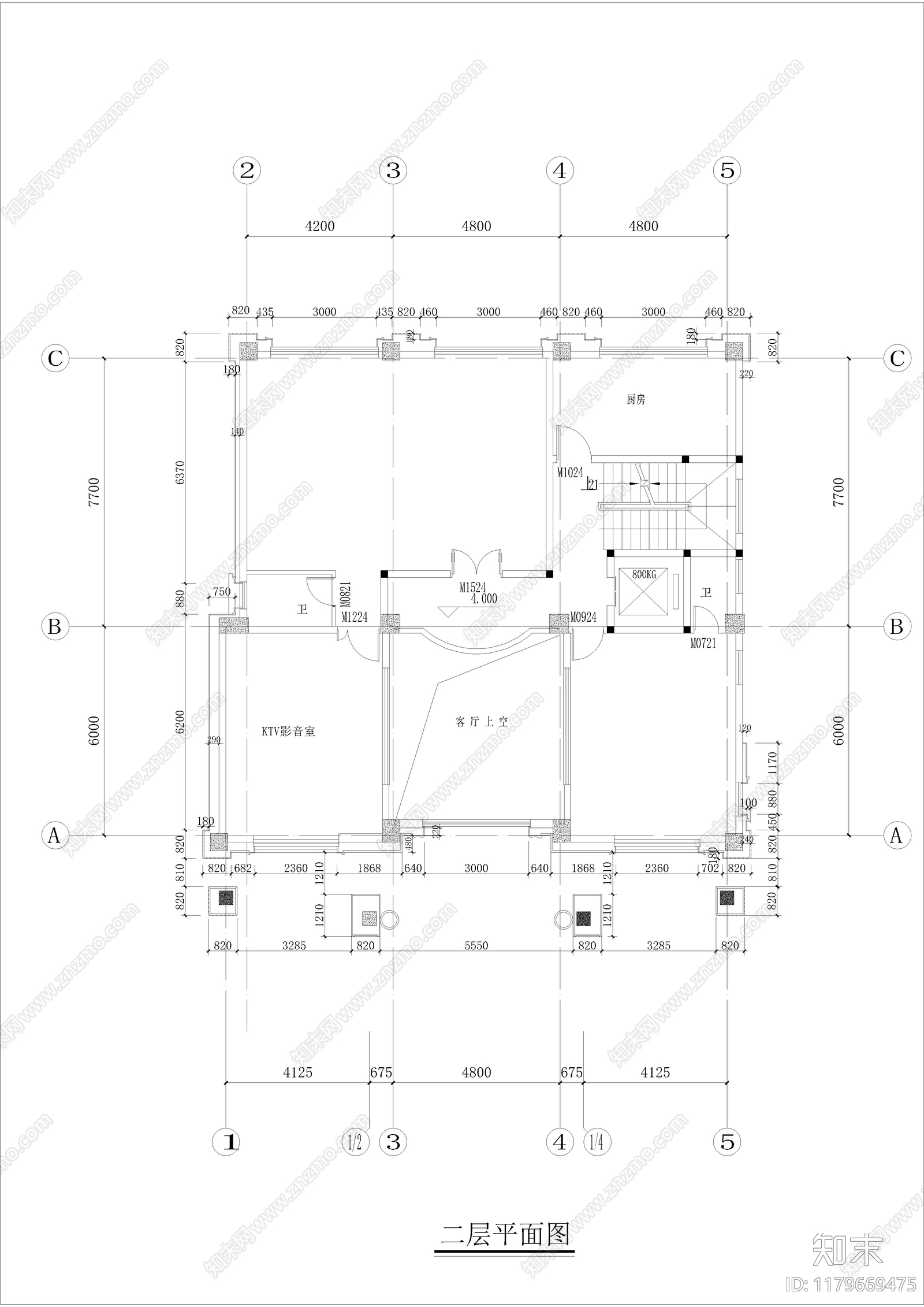 欧式别墅建筑cad施工图下载【ID:1179669475】